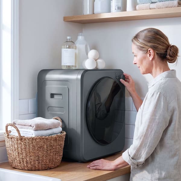 Kompakt 4 kg torktumlare, 5 program, rostfri trumma