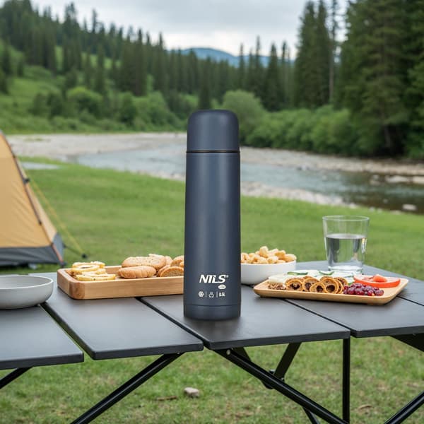 Termokande 500ml, blå, ideel til rejser