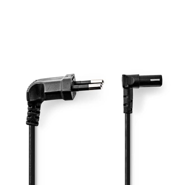 Strømkabel, Euro Han til IEC-320-C7, 3m, sort