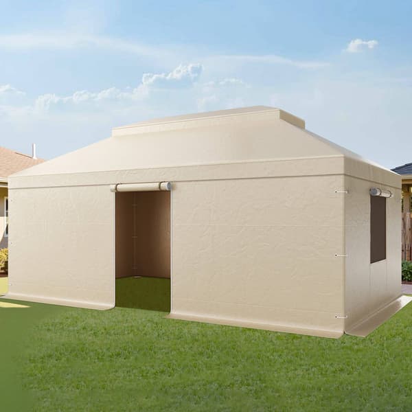 Vinterpaviljongöverdrag 3,6x6 m, vattentäta PE-sidoväggar