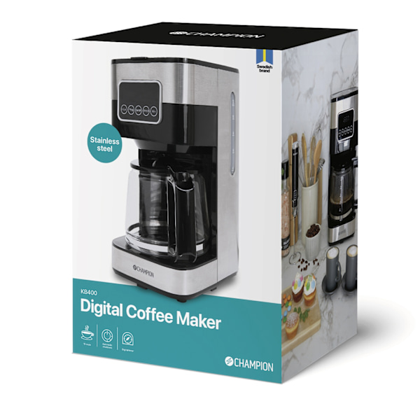 Kaffemaskine Digital 12-kops/1,5L KB400 Rustfri