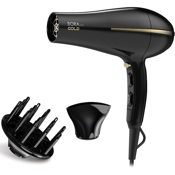 Hårtørrer Bora GOLD GH0825 Sort