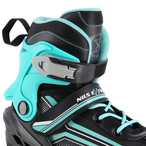 2-i-1 inline & skøjter, sort/blå, størrelse L (39-43)