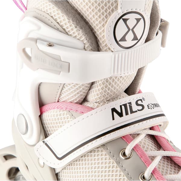 2-i-1 Grå-Pink Inline & skøjter, størrelse L (39-43)