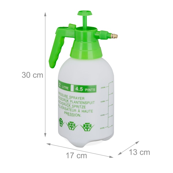 Tryksprøjte 2 liter grøn