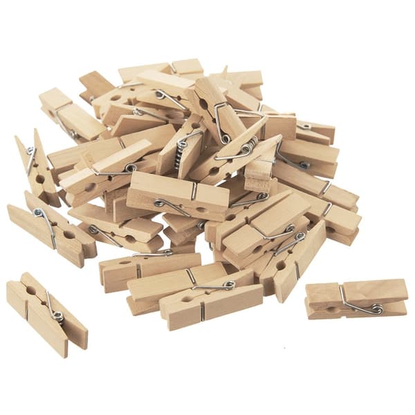 Dekorativa träklämmor 4,5 cm 50 st.