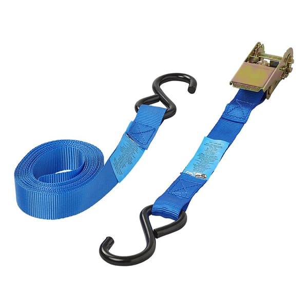 Bind strop blå med skralde + 2 kroge 5 meter