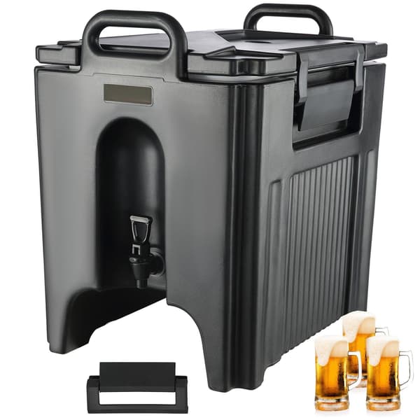 Isoleret drikkevaredispenser 10 gallon, varm og kold, tap