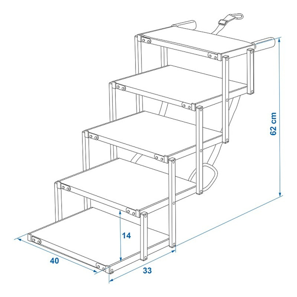 Hundetrappe aluminium foldbar