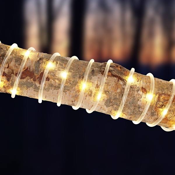 Ljusslinga 7,5m, 100 LED, transparent kabel, inne/ute