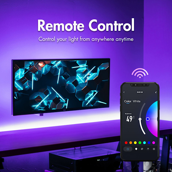 Smart RGB+CCT (RGB + Varm-kølig hvid) Lys-strip 5m WiFi Tuya