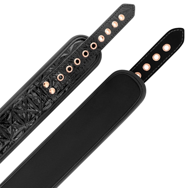 Begme - Black Edition krage med nippelklämmor med neoprenfoder