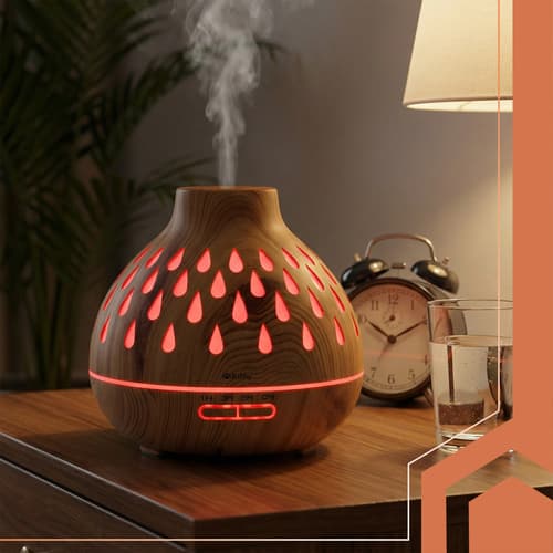 Aromdiffusor Luftfuktare 400ml med LED-ljus