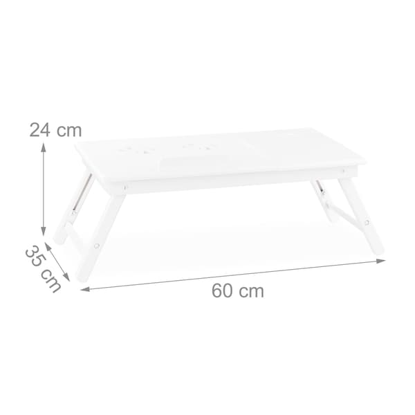 Laptopbord i bambuvitt