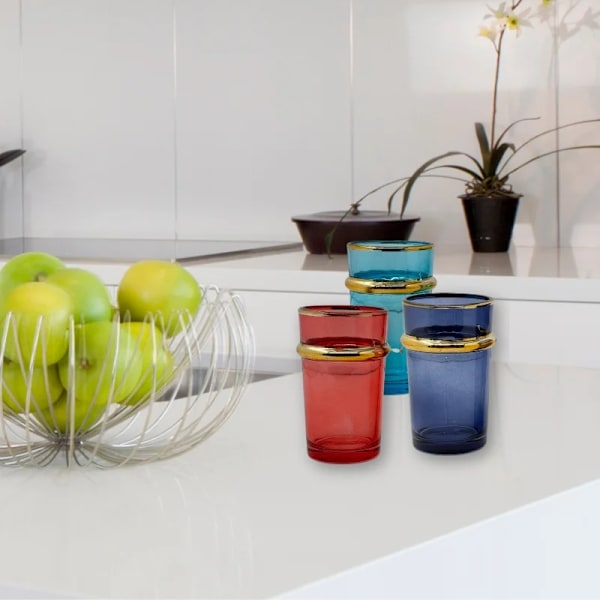 Eisenbach EB-GLS12C: 12 stycken färgade teglas med guldaccent