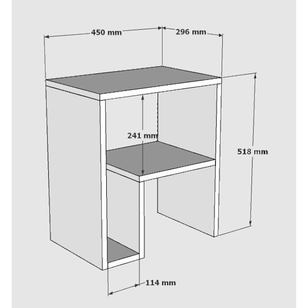 Sidebord Yepa - Safir eg