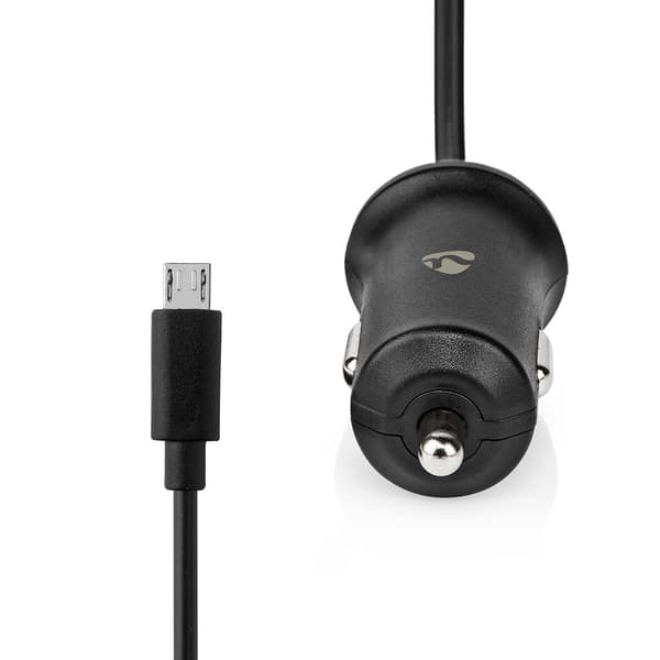 Biloplader | 12 W | 1x 2.4 A | Antal output: 1 | Micro USB (Fixed) kabel | 1.00 m | Single Voltage Output