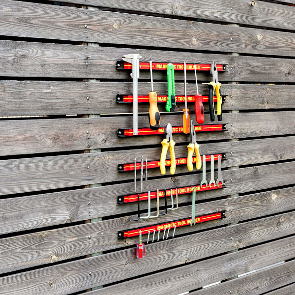 6 x magnetisk verktygshållare vägg magnetremsa set magnetremsa 46 cm