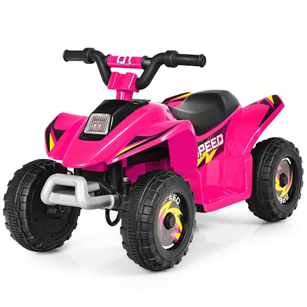 Barnvagn Mini Electric Quad 6V Batteridriven Quad 2,8-4,6km/h Rosa