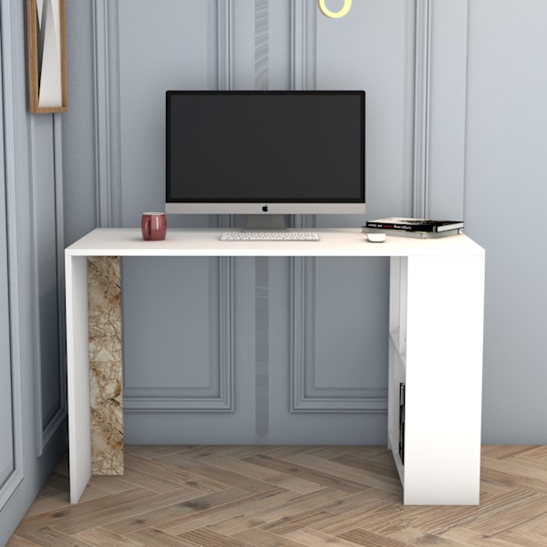 Arbetsbord Lima - vit marmor