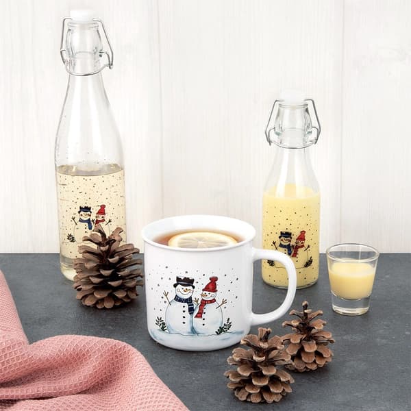 Keramisk snögubbemugg, 470 ml – Tål maskindisk
