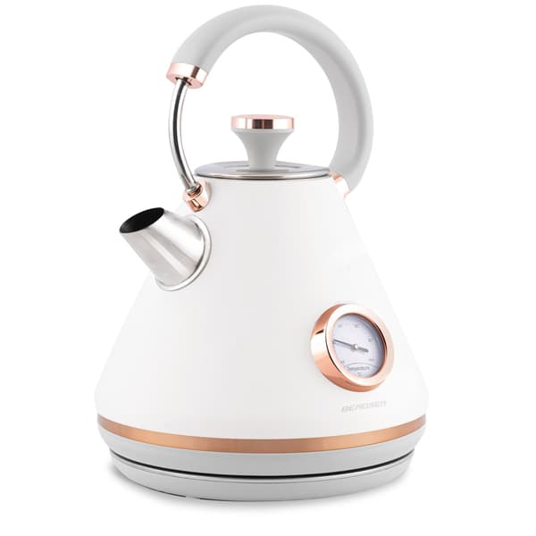 Elkedel med termometer 1,7L BD-701 Hvid