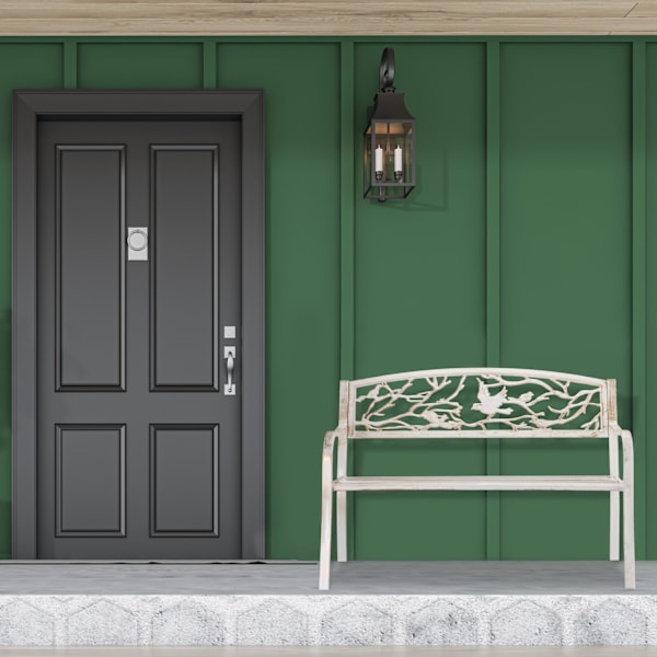 Havebænk i fugledesign