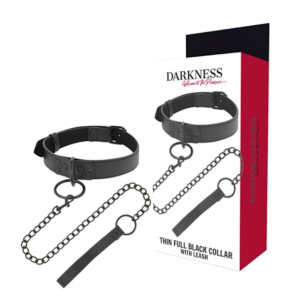 Darkness - Sort halskæde med kæde