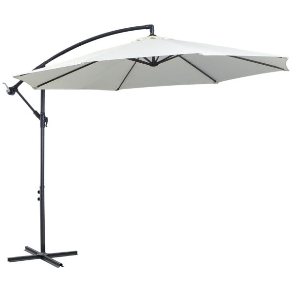 Parasol Cantilever Parasol Med Håndsving, Stålramme & Polyester