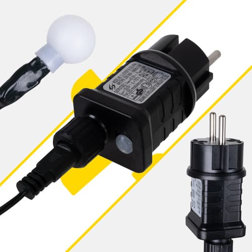 300 LED julelys, varm hvid, 30m, 8 tilstande