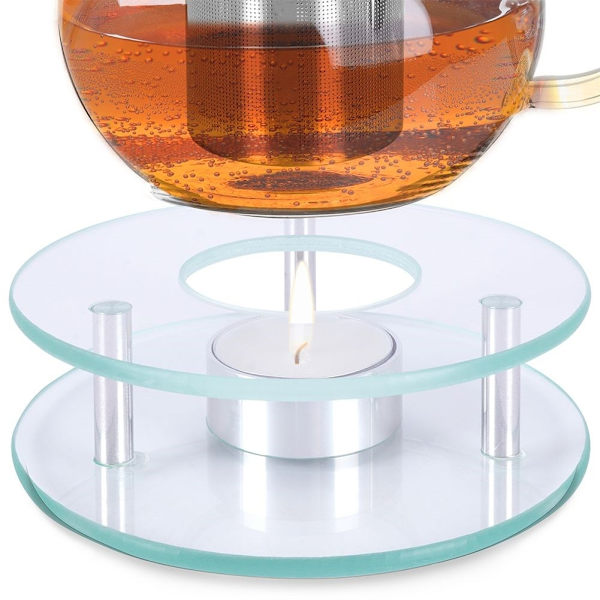 Tevärmare i glas för tealight-ljus – perfekt för tekannor