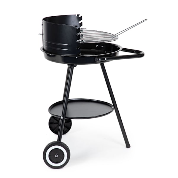 Rund havegrill med justerbar risthøjde