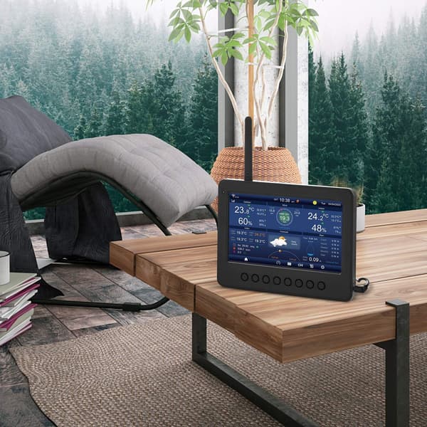 Wi-Fi väderstation med 7-i-1-sensor, 7-tums display