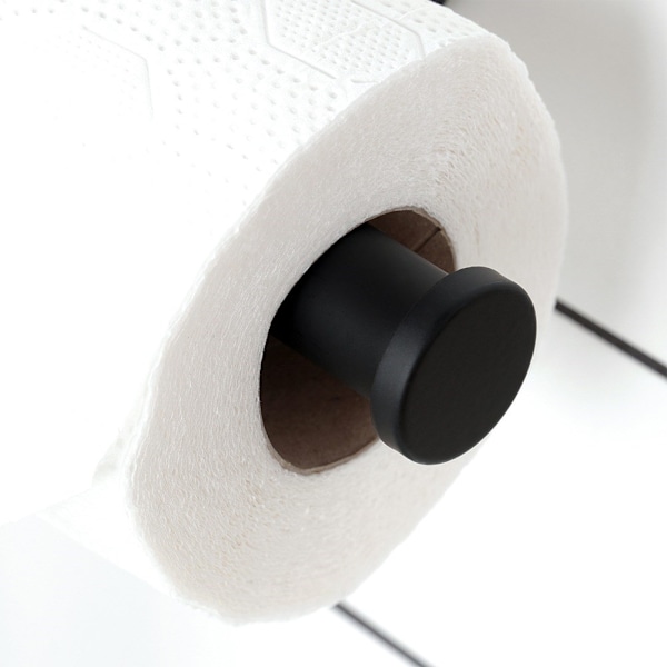 Toiletpapirholder i sort stål