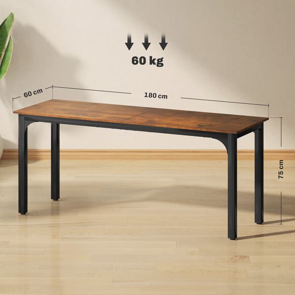 Computerbord, rustik brun, rummeligt design, spånplade