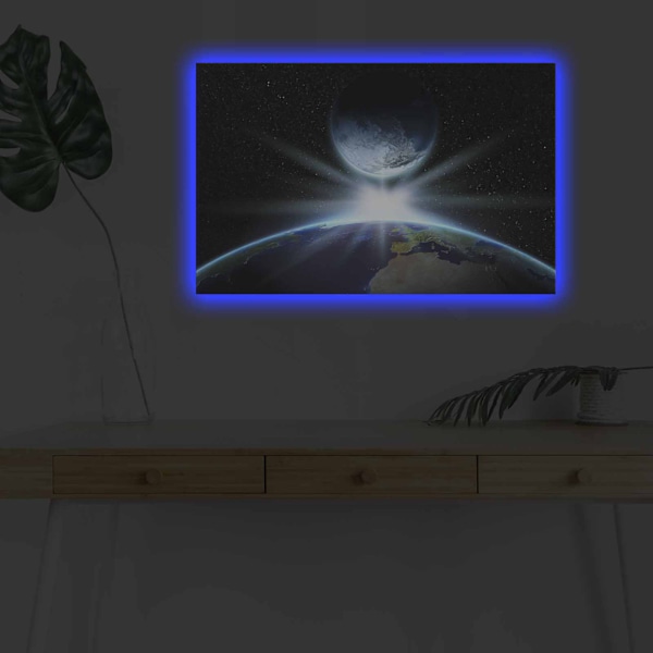 Dekorativ LED upplyst canvasmålning NASA-039