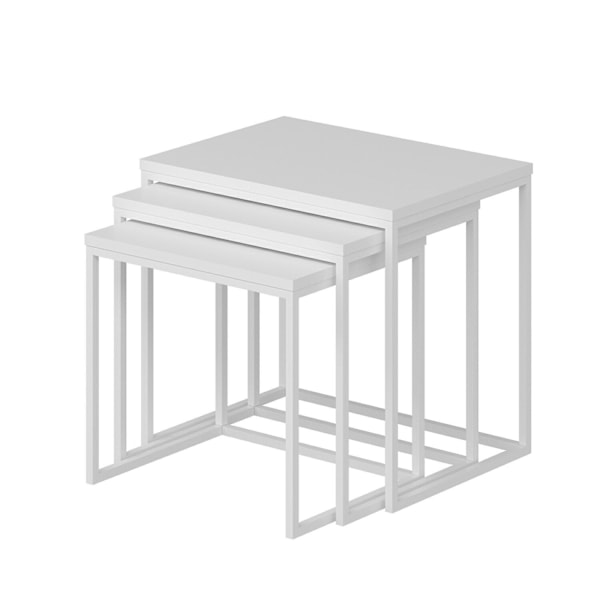 Redebord (3 stk) Evia - Hvid