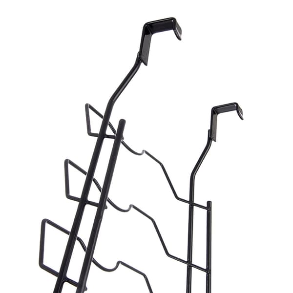 Metallågholder, sort, vægmonteret, pladsbesparende