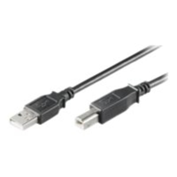 MicroConnect USB 2.0 - USB-kaapeli - USB tyyppi B (uros) USB:hen (uros) - USB 2.0 - 10 cm - musta