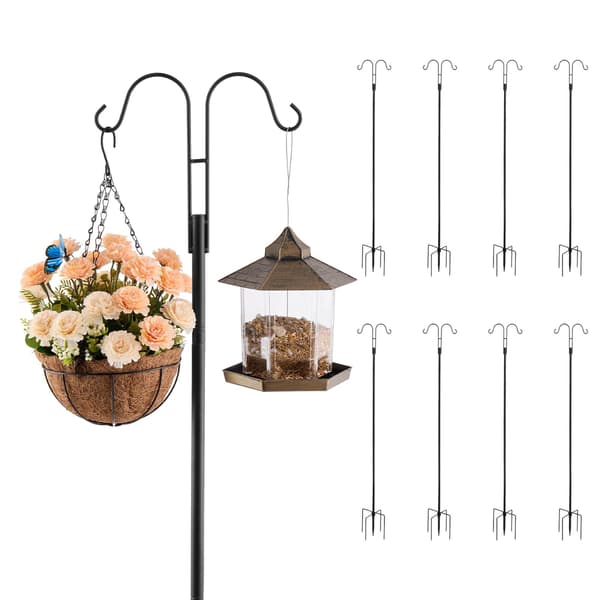 Shepherd Hooks, 8-pack dubbelkrok 76-tums stålstänger
