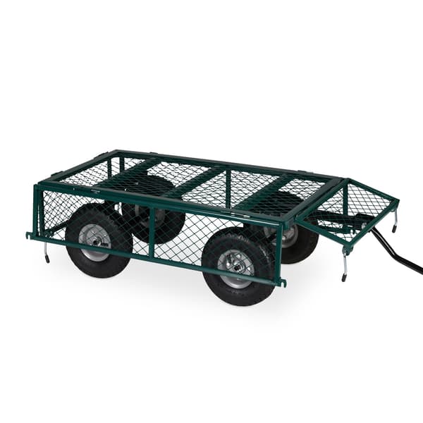 Grøn Heavy-Duty vogn med foldbare sider