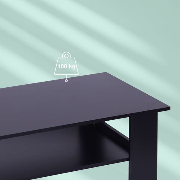 Soffbord med nedre hyllplan – Modern design, lätt att rengöra
