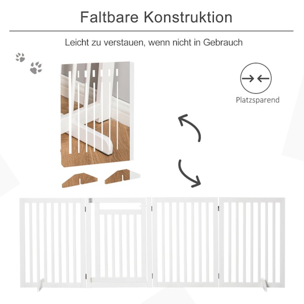 Stair Gate Kokoontaittuva Ei Porausesteitä Portti Suojaportti 4 Kpl Vapaasti Seisova 2 Tukijalalla Valkoinen 81 Cm