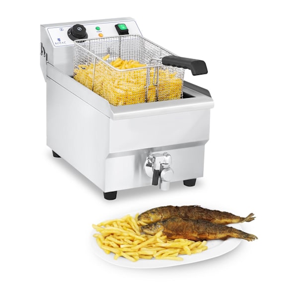 Professionel cateringfrituregryde med hane 230V 10L