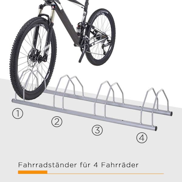 Cykelparker Til 4 Cykler, Parker Med Flere Standerbeslag, Gulv-