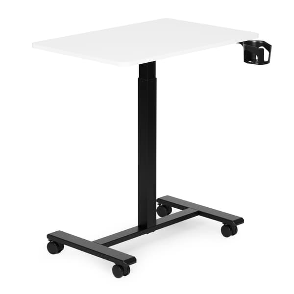 Mobilt, justerbart skrivebord med pneumatisk løft, 70x48 cm