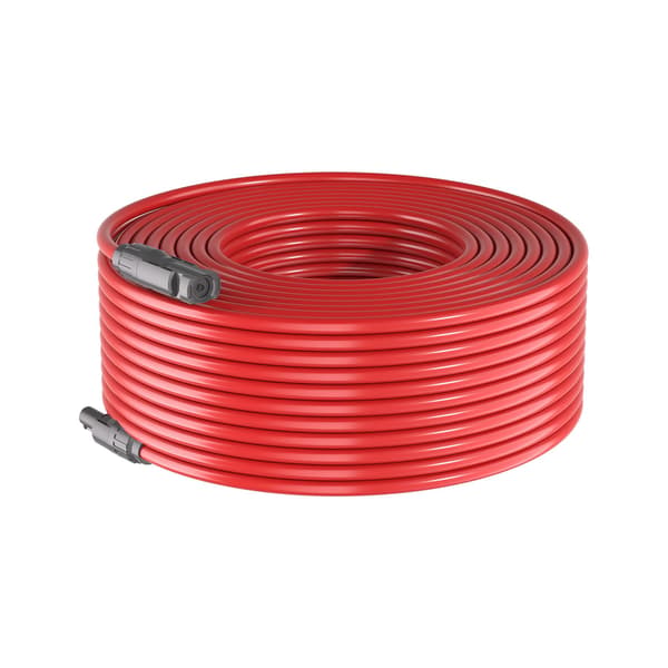 Forlængerkabel til solpanel 10AWG, 19,8 m rød sort, MC4