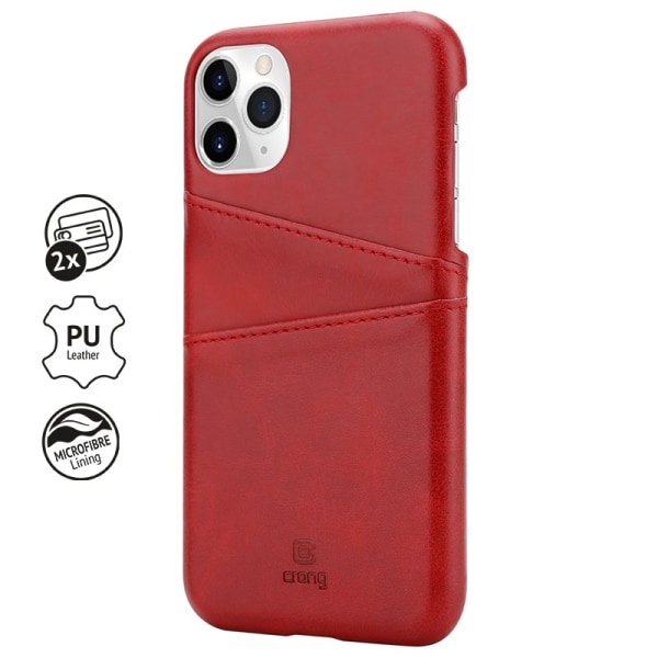 Crong Neat Cover - PU-nahkakotelo iPhone 11 Prolle (punainen)