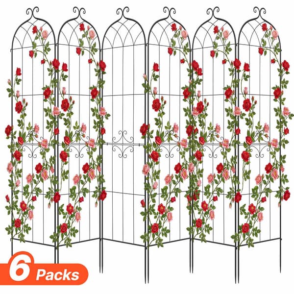 Rose Trellis 6-pack, 220 x 52,5 cm, pulverlackerat stål
