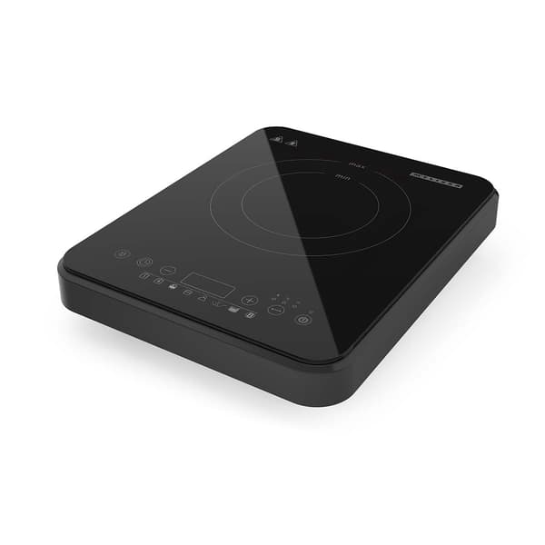 Induktionskogeplade, 2000W, 10 niveauer, timer, sort